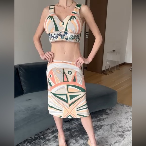 Reworked vintage furniture Pucci two piece - Picture 2 of 5